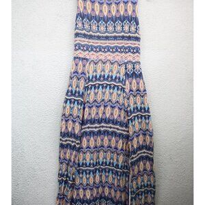 Poema Sleeveless Open Back Strappy Maxi Dress-Large-Boho-Whimsigoth-Festival